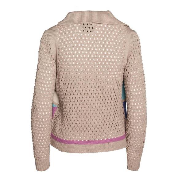 NEW ALDO MARTINS almond cardigan in beige/multi - Picture 4 of 5